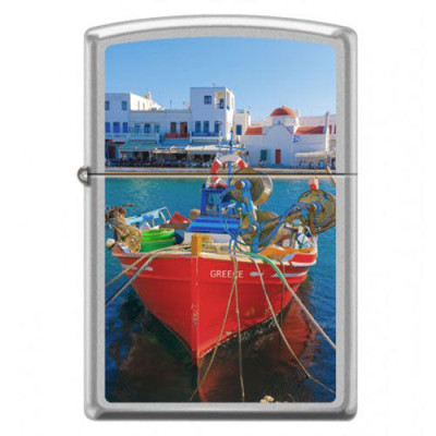 Zippo Αναπτήρας Λαδιού Αντιανεμικός Traditional Greek Boat Zippo Αναπτήρας Λαδιού Αντιανεμικός Traditional Greek Boat