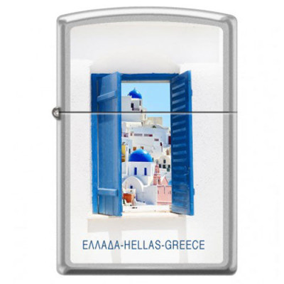 Zippo Αναπτήρας Λαδιού Αντιανεμικός Traditional Greek Shutter