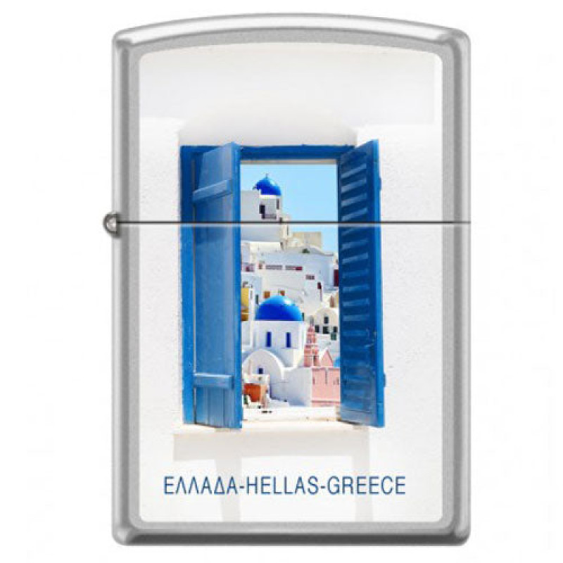 Zippo Αναπτήρας Λαδιού Αντιανεμικός Traditional Greek Shutter - KalliopiSilver