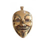 BD JEWELERY Μενταγιον V FOR VENDETA 8X5CM επιχρυσωμενο ατσαλι HC8658