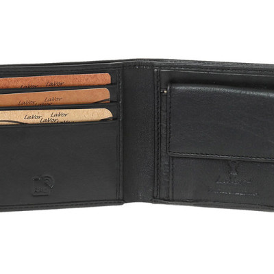 Lavor Δερμάτινο Ανδρικό Πορτοφόλι με RFID Μαύρο 1-2123-black