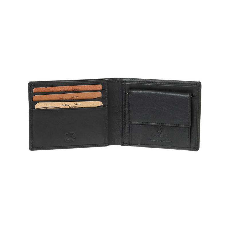 Lavor Δερμάτινο Ανδρικό Πορτοφόλι με RFID Μαύρο 1-2123-black