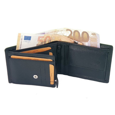 LaVor Ανδρικό Δερμάτινο Πορτοφόλι με Rfid Μαύρο 1-3825-BLACK