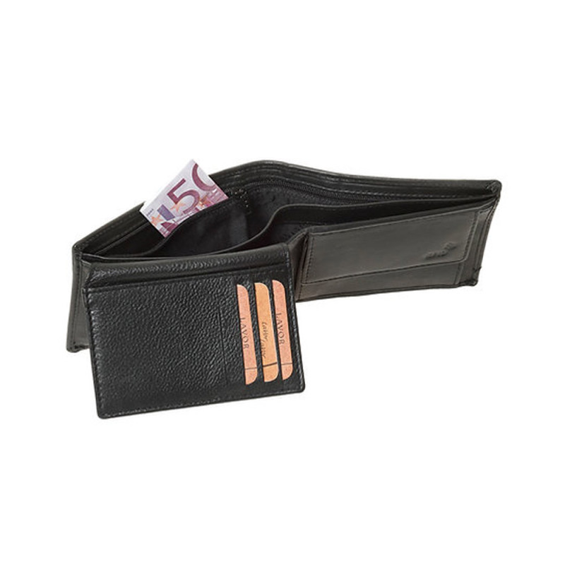 Lavor Δερμάτινο Ανδρικό Πορτοφόλι με RFID Μαύρο 1-3846-black