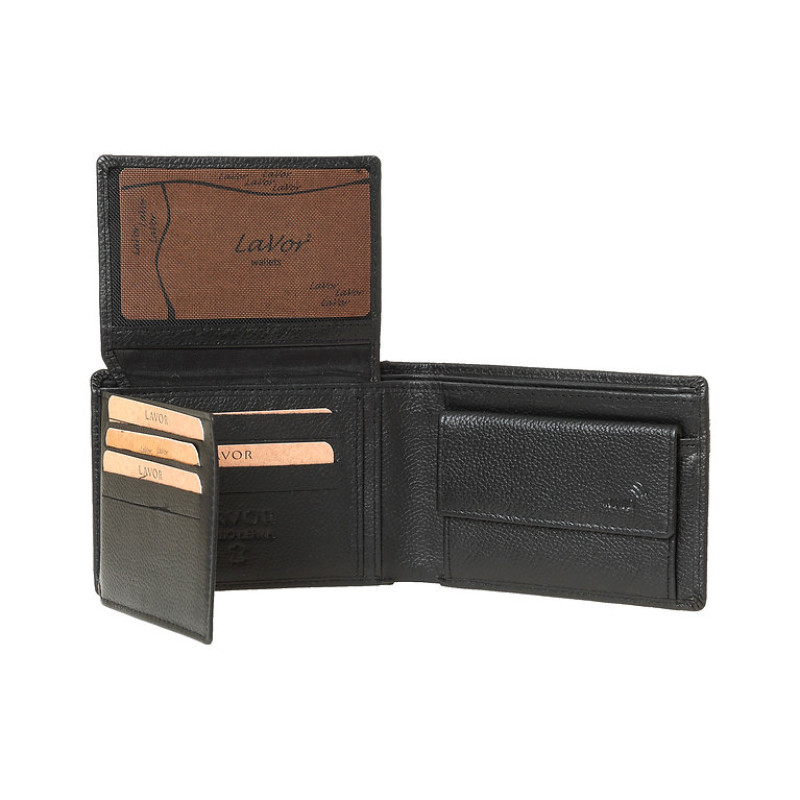 LAVOR Ανδρικό Δερμάτινο Πορτοφόλι Μαυρο 1-3847-BLACK