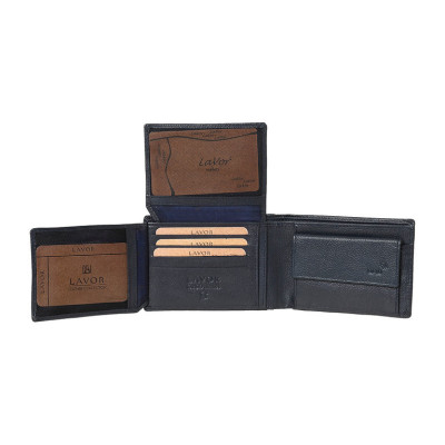 LAVOR Ανδρικό Δερμάτινο Πορτοφόλι Μπλε 1-3847-BLUE LAVOR Ανδρικό Δερμάτινο Πορτοφόλι Μπλε 1-3847-BLUE