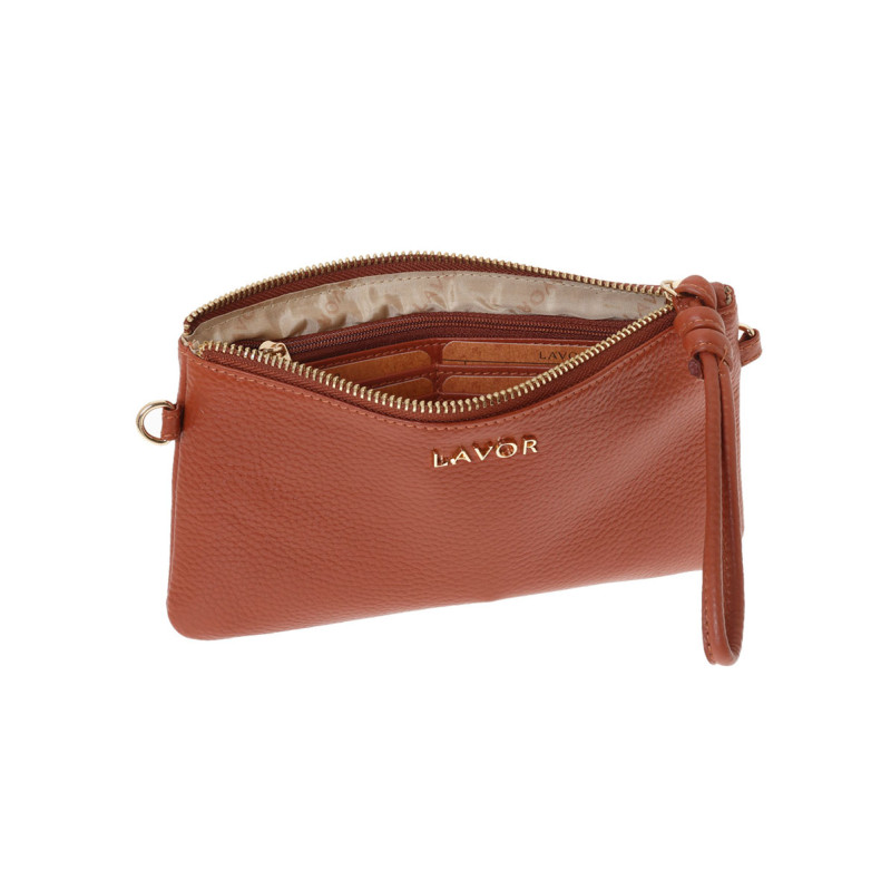LAVOR 1-6033 Γυναικείο Δερμάτινο Tσαντάκι Caramel