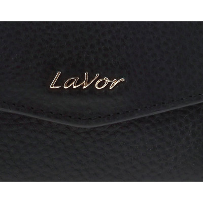Lavor Μικρό Δερμάτινο Γυναικείο Πορτοφόλι με RFID Μαυρο 1-6048-black - KalliopiSilver