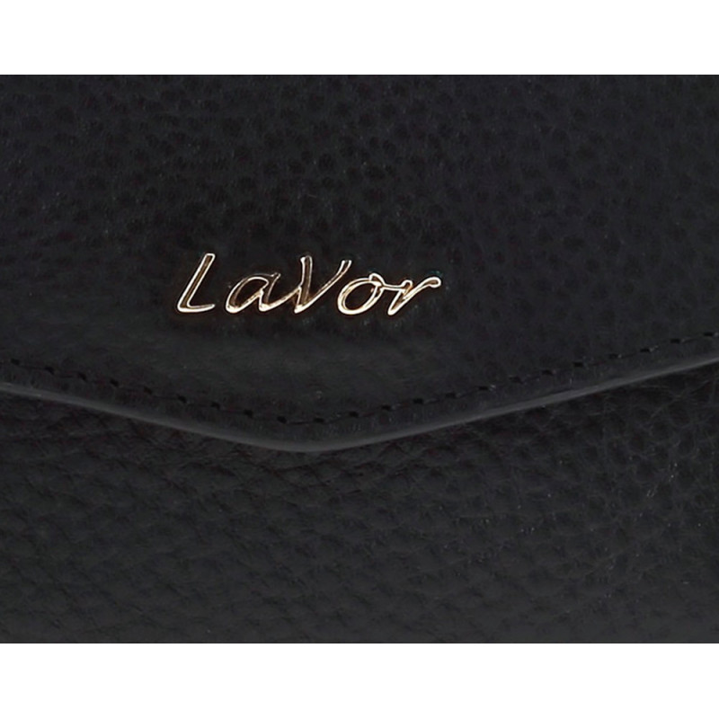 Lavor Μικρό Δερμάτινο Γυναικείο Πορτοφόλι με RFID Μαυρο 1-6048-black - KalliopiSilver