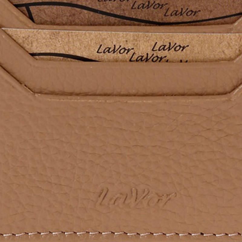 Lavor Δερμάτινο Ανδρικό Πορτοφόλι Καρτών με RFID NUDE Lavor 1-6070-nude - KalliopiSilver