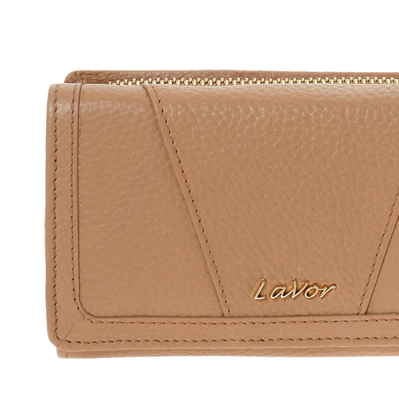 LaVor Μεγάλο Δερμάτινο Γυναικείο Πορτοφόλι με RFID Nude 1-6155-NUDE