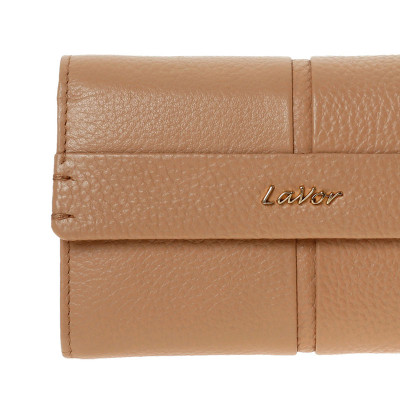 LaVor Μεγάλο Δερμάτινο Γυναικείο Πορτοφόλι με RFID Nude 1-6157-NUDE