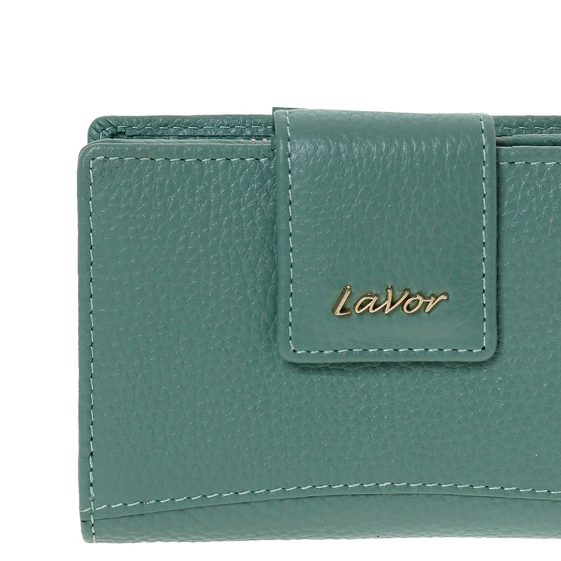LaVor Μεγάλο Δερμάτινο Γυναικείο Πορτοφόλι με RFID Μέντα 1-6163-MINT