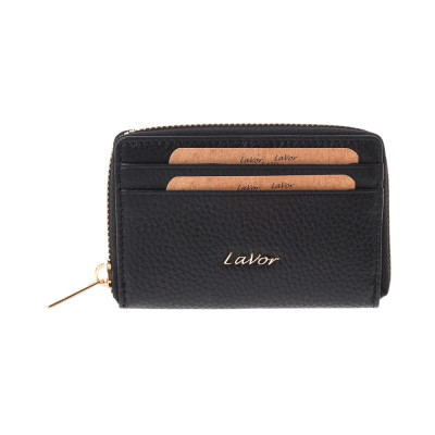 LaVor 1-6166 Γυναικείο Δερμάτινο Πορτοφόλι με Rfid Μαύρο 1-6166-BLACK