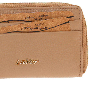 LaVor Μικρό Δερμάτινο Γυναικείο Πορτοφόλι με RFID Nude 1-6166-NUDE