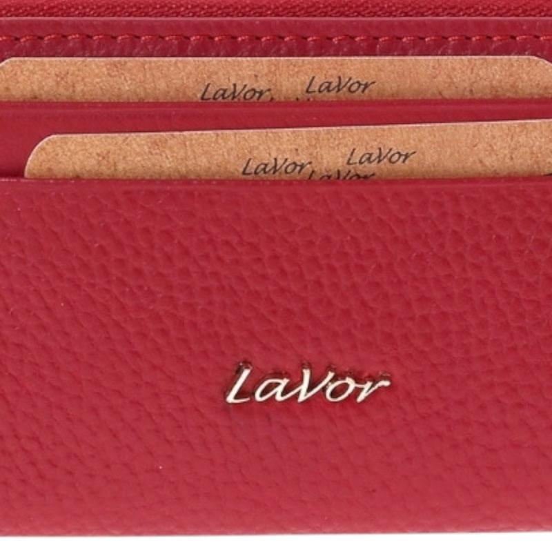 LaVor 1-6166 Γυναικείο Δερμάτινο Πορτοφόλι με Rfid Κόκκινο 1-6166-RED - KalliopiSilver