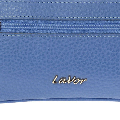LaVor Μικρό Δερμάτινο Γυναικείο Πορτοφόλι με RFID Γαλάζιο 1-6168-GALAZIO