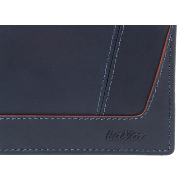 LaVor 1-6170 Ανδρικό Δερμάτινο Πορτοφόλι με RFID Μπλε - KalliopiSilver