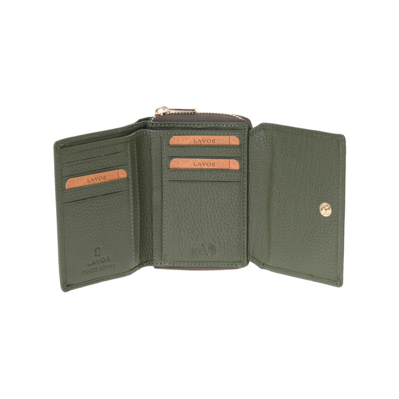 LAVOR 1-6194 Γυναικείο Δερμάτινο Πορτοφόλι Olive LAVOR 1-6194 Γυναικείο Δερμάτινο Πορτοφόλι Olive
