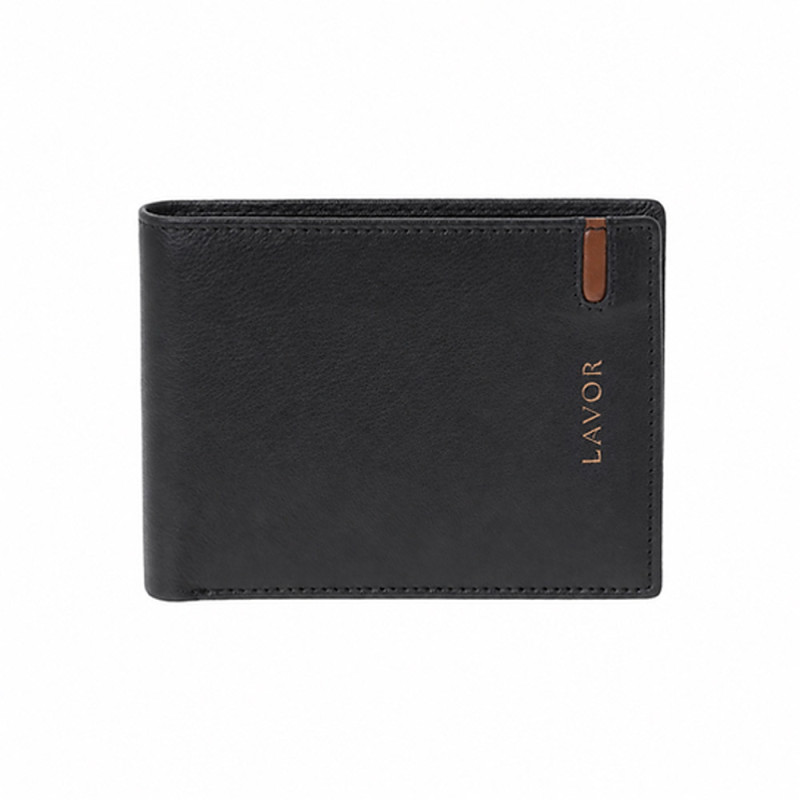 Lavor Δερμάτινο Ανδρικό Πορτοφόλι με RFID Μαύρο 1-6205-black