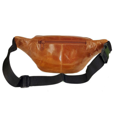 LaVor Δερμάτινο Τσαντάκι μεσης χρωμα Κονιάκ 1-7122-COGNAC