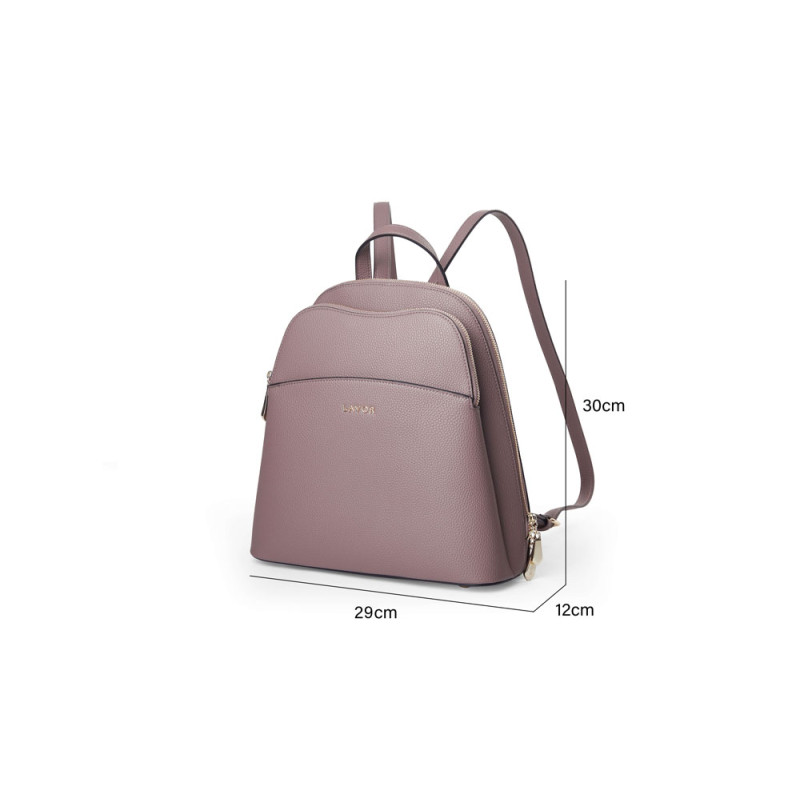 LAVOR Γυναικεια τσαντα Backpack καφε από Συνθετικό δέρμα PVC 1-908-BROWN