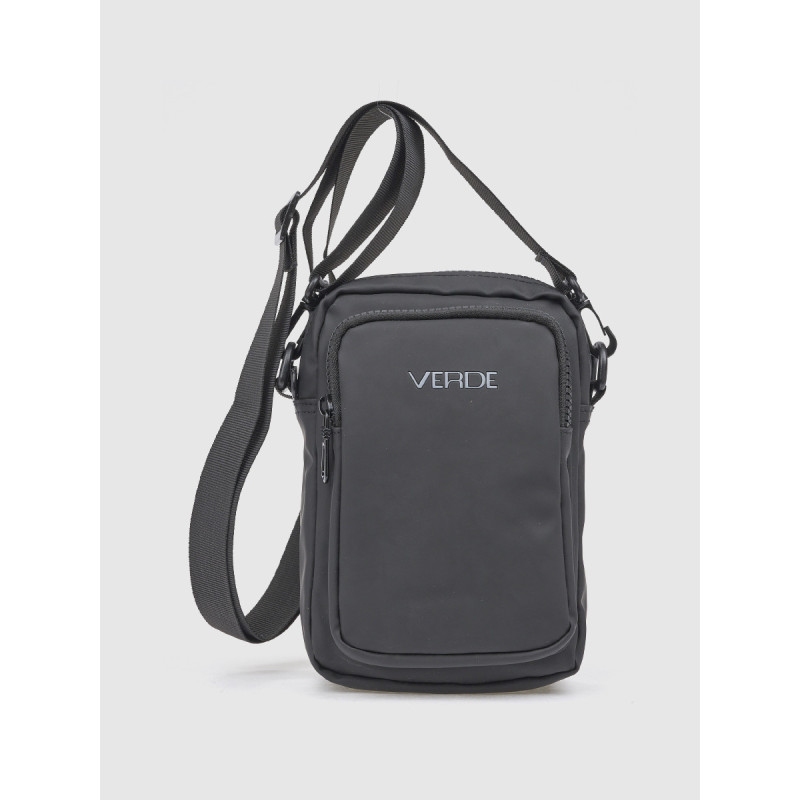 Verde Ανδρική Τσάντα Ώμου Χιαστί Μαυρη  13-0181-BLACK