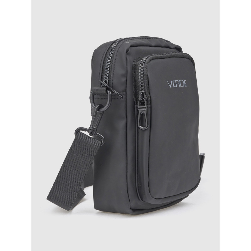 Verde Ανδρική Τσάντα Ώμου Χιαστί Μαυρη  13-0181-BLACK