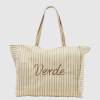 Verde Υφασμάτινη Τσάντα Θαλάσσης Μπεζ 14-0349-beige