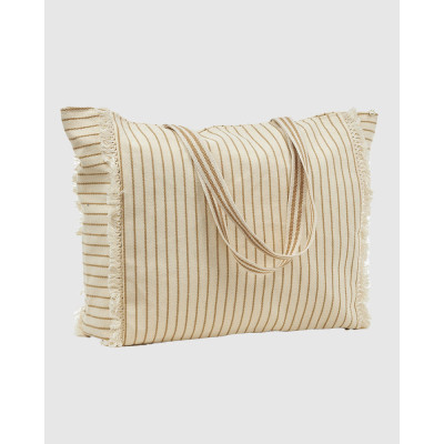Verde Υφασμάτινη Τσάντα Θαλάσσης Μπεζ 14-0349-beige