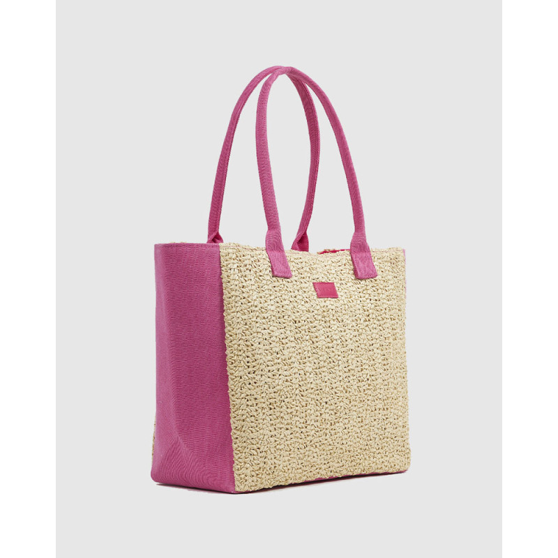 Verde Ψάθινη Τσάντα Θαλάσσης Φούξια 14-0358-fuchsia Verde Ψάθινη Τσάντα Θαλάσσης Φούξια 14-0358-fuchsia