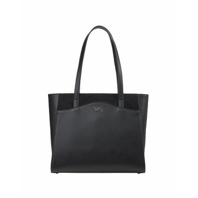Verde Γυναικεία Τσάντα Ώμου Suede Μαύρη 16-8091-black