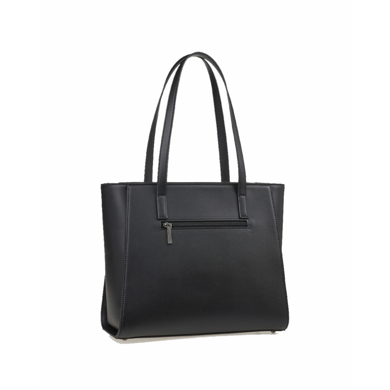 Verde Γυναικεία Τσάντα Ώμου Suede Μαύρη 16-8091-black