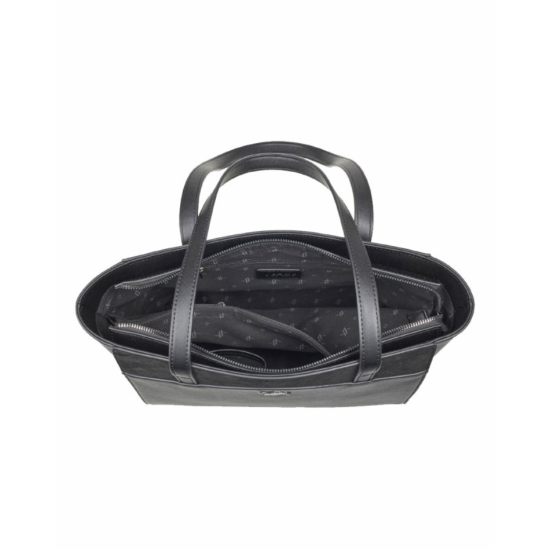 Verde Γυναικεία Τσάντα Ώμου Suede Μαύρη 16-8091-black