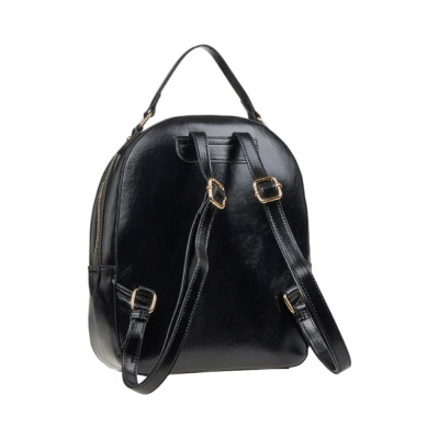 Verde Γυναικεια τσαντα πλατης backpack μαυρο animal print 16-8140-black - KalliopiSilver