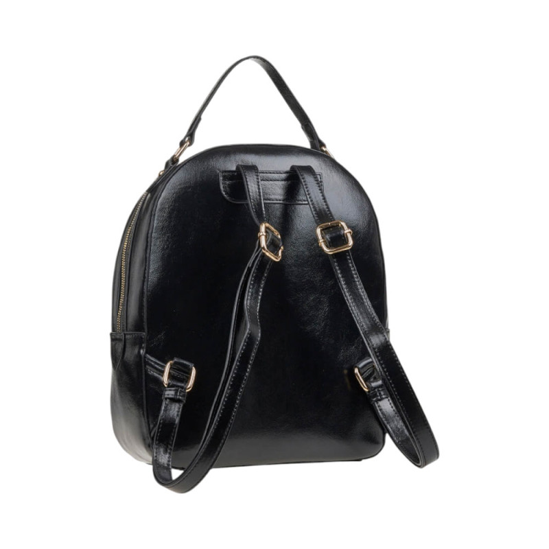 Verde Γυναικεια τσαντα πλατης backpack μαυρο animal print 16-8140-black - KalliopiSilver