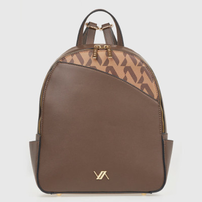 Verde Γυναικεία Τσάντα Πλάτης Καφέ 16-8186-brown