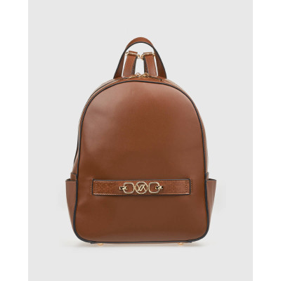 Verde Γυναικεία Τσάντα Πλάτης Καφέ 16-8271-brown