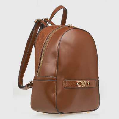 Verde Γυναικεία Τσάντα Πλάτης Καφέ 16-8271-brown