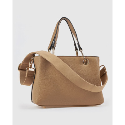 Verde Γυναικεία Τσάντα Χειρός Μπεζ 16-8428-BEIGE