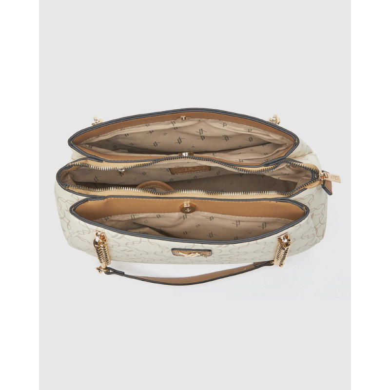 Verde Γυναικεία Τσάντα Ώμου Εκρού 16-8475-IVORY