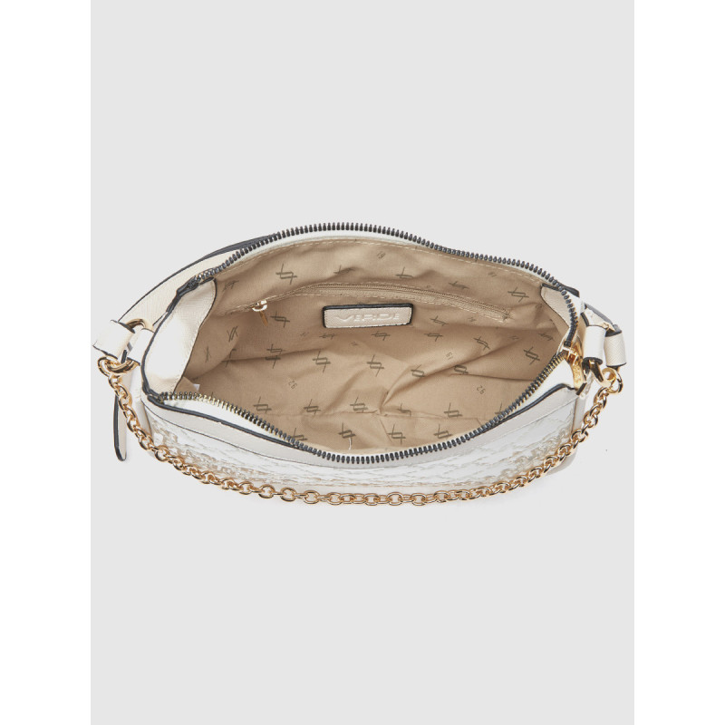 Verde Γυναικεία Τσάντα Ώμου Εκρού 16-8578-IVORY