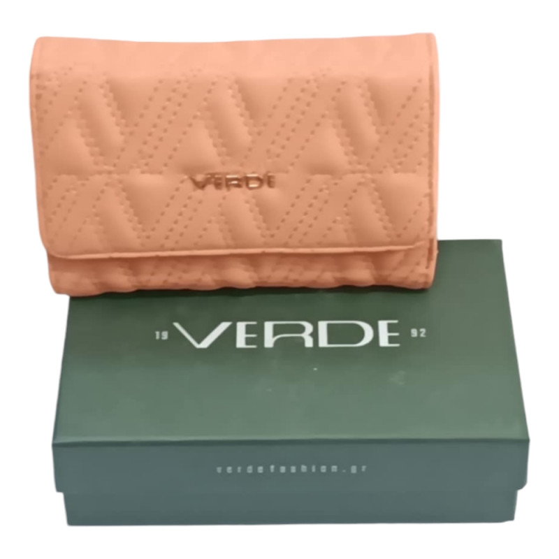 Verde Μεγάλο Γυναικείο Πορτοφόλι πορτοκαλι 18-1175-peach - KalliopiSilver