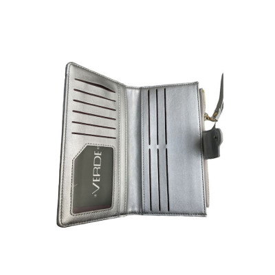 Verde Μεγάλο Γυναικείο Πορτοφόλι Ασημι 18-1209-SILVER - KalliopiSilver