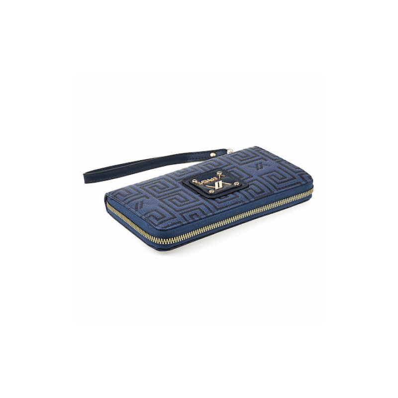 Verde Μεγαλο Γυναικείο Πορτοφόλι Μπλε 18-1379-blue - KalliopiSilver