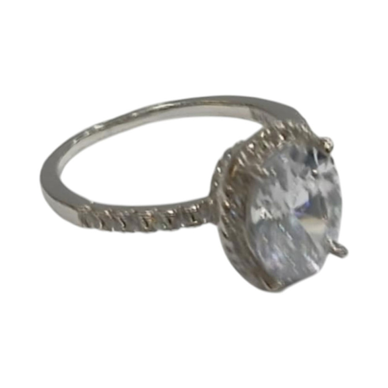 Γυναικειο δαχτυλιδι Prince Silvero ασημι μονοπετρο 8mm 1B-RG109-1 - KalliopiSilver