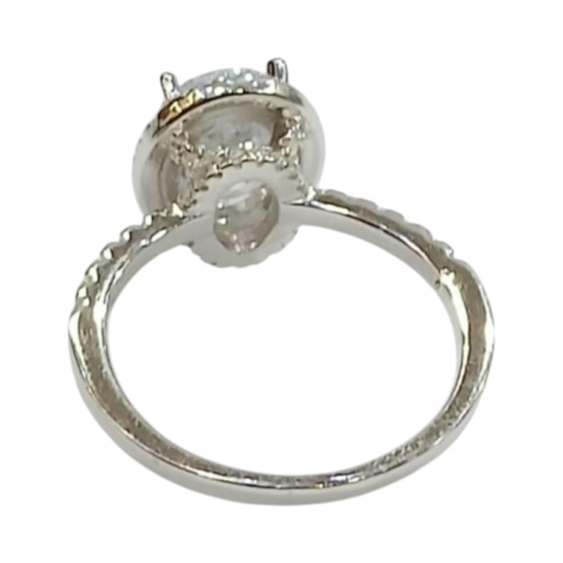 Γυναικειο δαχτυλιδι Prince Silvero ασημι μονοπετρο 8mm 1B-RG109-1 - KalliopiSilver