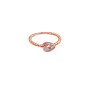 PRINCE SILVERO  Δαχτυλίδι μονοπετρο rose gold Από Ασήμι 925 με καρδια πετρα ζιργκον 1TA-RG080-2