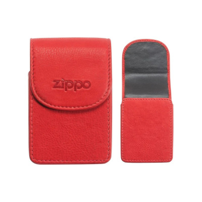 Zippo Δερμάτινη κοκκινη θήκη τσιγάρων για κλασσικό πακέτο 20 τσιγάρων 2005433-red
