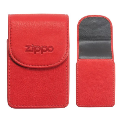 Zippo Δερμάτινη κοκκινη θήκη τσιγάρων για κλασσικό πακέτο 20 τσιγάρων 2005433-red
